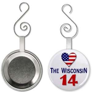  SUPPORT the WISCONSIN 14 Politics 2.25 inch Button Style 