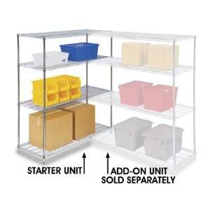  Adjustable Open Wire Shelving Unit, 48 x 12 x 63