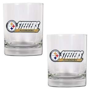 Pittsburgh Steelers 2pc Rocks Glass Set