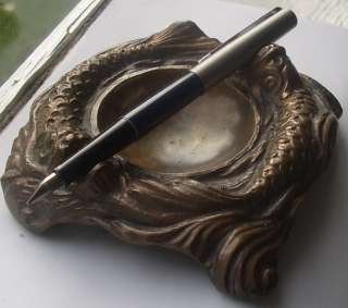 Antique Scottish Fish Bronze   Pen Stand or Ash Tray   Very Rare 