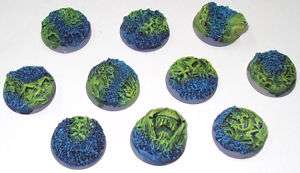 Demon World 25mm round bases from resin  
