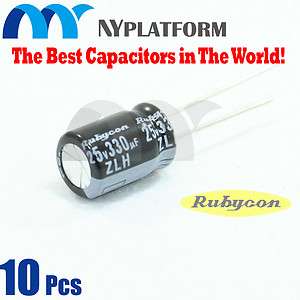 10 PCS RUBYCON Electrolytic Capacitor 330uF 25V 105C  
