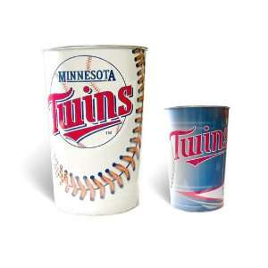    Minnesota Twins Waste Paper Trash Can   Trash Cans