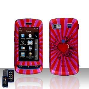  Spectrum Flag Red Heart Rubberized Leather Touch Snap on 