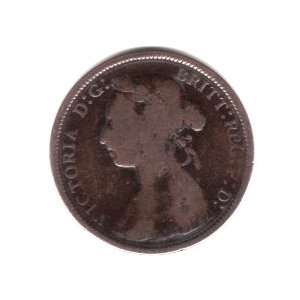  1887 Great Britain England U.K. Half Penny Coin KM#754 
