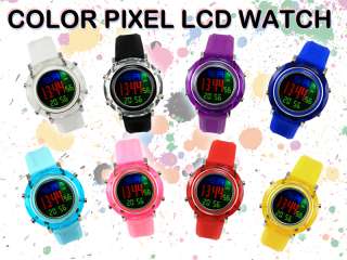 Colors Storm Men Lady Pixel LCD Digital Calendar Silicone Gel Jelly 