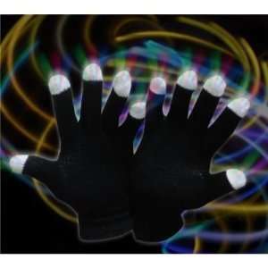  Esum Raver Blacked Out Gloves RGB LED 7 Colors Light Show 