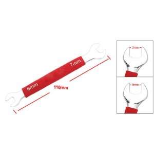  Amico 6mm 7mm Dual Open End Wrench Tool with Soft Red Grip 