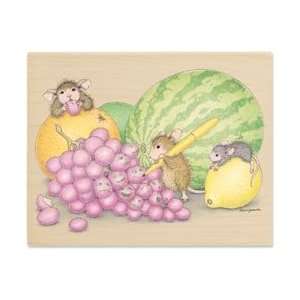   Mouse Mounted Rubber Stamp 4.25X5.5   Grape Disguises Grape Disguises