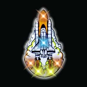  Space Shuttle Flashing Blinking Light Up Body Lights Pins 