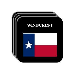 US State Flag   WINDCREST, Texas (TX) Set of 4 Mini Mousepad Coasters