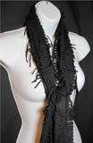 scarf shawl black fringe womens neck scarves wrap new