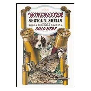  Tin Sign Winchester Rifles   Dog & Quail Sports 