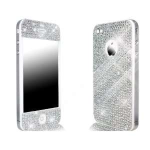  iPhone 4S / 4 Novoskins Silver Crystal Chic Skin Cell 