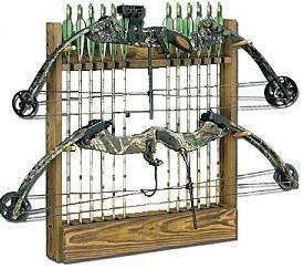Solid Oak 2 Bow Rack. Choice of color. All bow types.  
