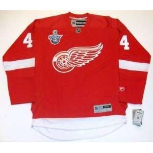  Kyle Quincey Detroit Red Wings 08 Cup Jersey Real Rbk 