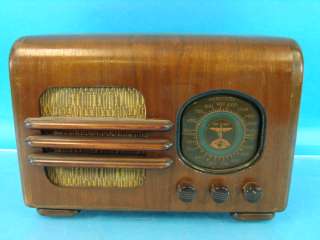 Rare Firestone Air Chief 7422 Deco Wood Table Top Antique Tube Radio 