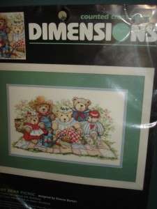 NEW Teddy Bear Picnic 1996 Dimensions #3809 Counted Cross Stitch KIT 