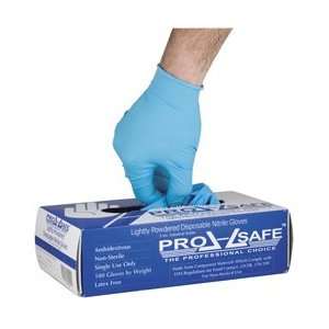  Pro Safe 5mil Powderd Lrg 100bx Nitrile Disposble Gloves 
