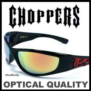 HOT CHOPPERS Sunglasses   Shiny Black / Fire   C19  