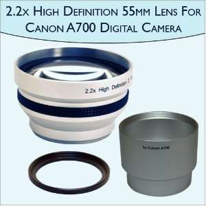  2.2x High Definition Telephoto Camera 55mm Lens For Canon 