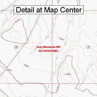 USGS Topographic Quadrangle Map   Acty Mountain NW, Oregon (Folded 