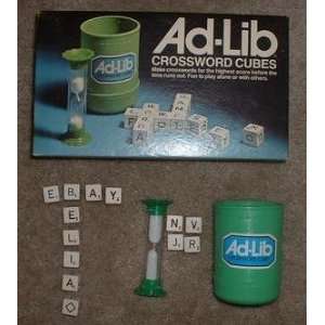  Ad Lib Crossword Cubes Game 