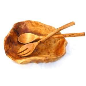  Root Wood Large Bowl with Root Servers