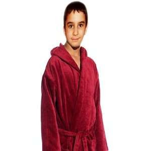  Luxury Hooded Robe   Terry Velour Kids Bathrobe, 100% Turkish 
