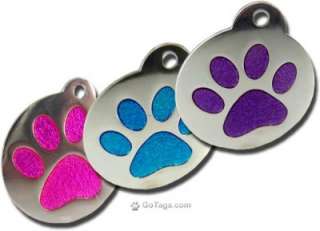 Glitter Engraved Pet Tags for Dog and cats Custom, Personalized 