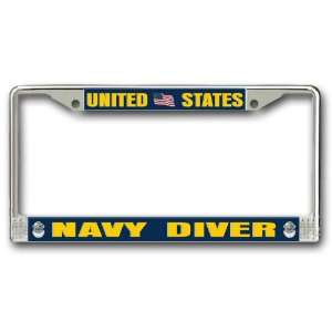  US Navy Diver License Plate Frame Automotive