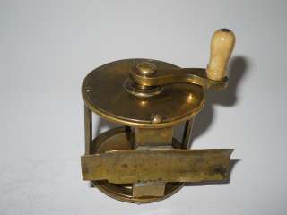 Vintage Early Unmarked Small Brass Fly Reel  