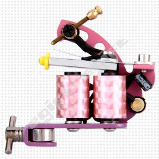 Pink Hole Tattoo Machine Gun for Shader Liner 10 Coils  