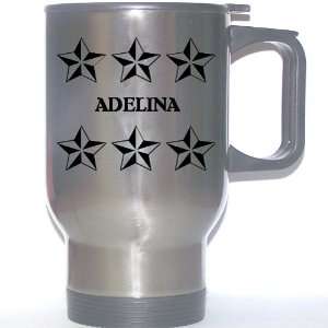  Personal Name Gift   ADELINA Stainless Steel Mug (black 