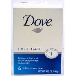  Dove Face Bar Fragrance Free Moisturizing Cream 3.15 Oz 