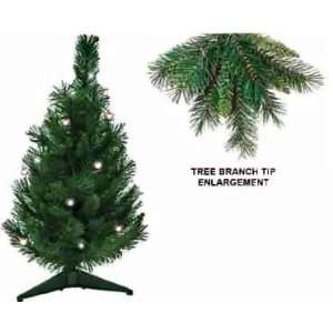 21 Inch Mixed Needle Small Prelit Artificial Miniature Christmas Trees 