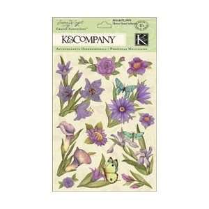  K&Company Botanical Grand Adhesions Purple Floral; 3 Items 
