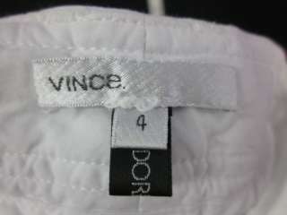 VINCE White Cotton Bermuda Shorts Capri Pants Sz 4  