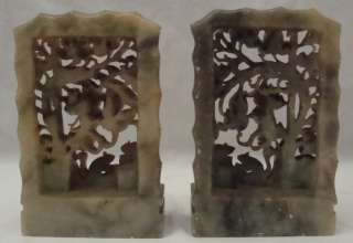 Hand Crafted Chinese Grape Bookends  