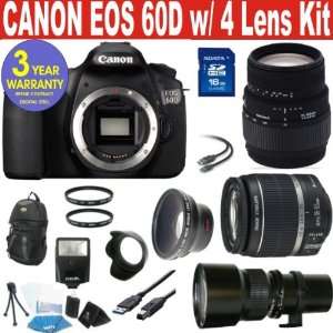 BRAND NEW CANON EOS 60D w/ CANON 18 55 IS LENS + SIGMA 70 300 DG MACRO 