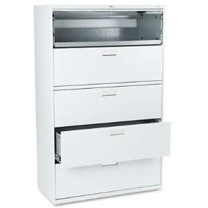   Five Drawer Lateral File, 42w x19 1/4d, Light Gray