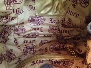 Juicy Couture Velour Leather Purple Handbag  