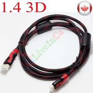 6FT 1.4 HDMI to HDMI Cable GOLD 1080P 3D LCD TV DVD  