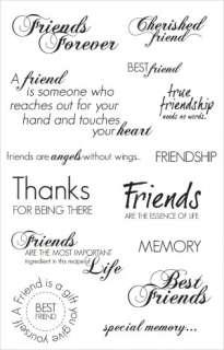   Clear Stamps Friendship Sentiments by Kaisercraft