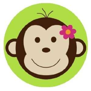  Mod Monkey Green Edible Cupcake Toppers Decoration 