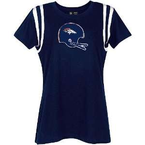   Denver Broncos Womens Plus Size Her Helmet T Shirt