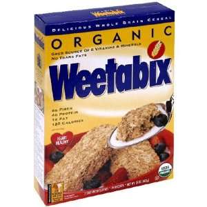 Weetabix Organic Whole Grain Biscuits Cereal, 15 Ounce Boxes (Pack of 