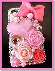 IPHONE 3G 3GS BOW FLOWER PINK BLING COVER CASE