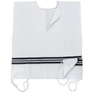 Wool 4 Cornered Garment #18 Chabad, No Tzitzit. Silk Corners. V Neck 