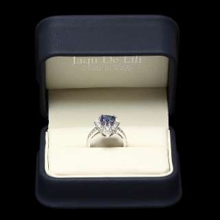 8600 CERTIFIED 14K WHITE GOLD 2.00CT TANZANITE 1.00CT DIAMOND RING 